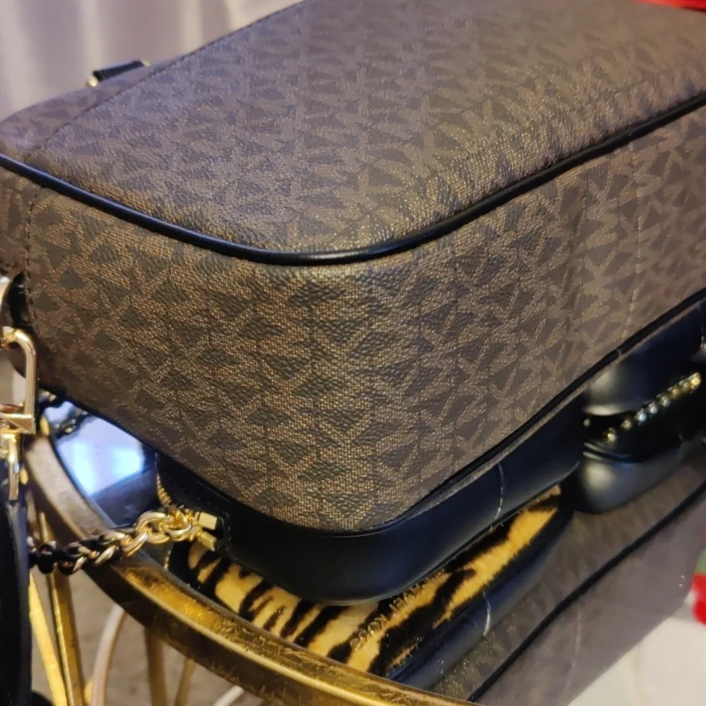 Michael Kors Collection Black and Brown Crossbody Bag - Picture 7 of 12